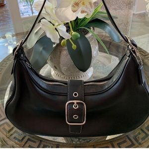 COACH HAMPTON HOBO LEATHER SHOULDER BAG